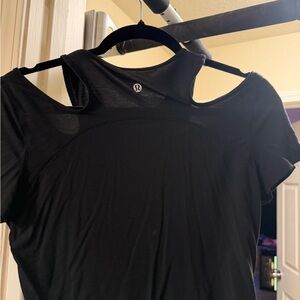 lululemon athletica Elegant Black Short Sleeve Top